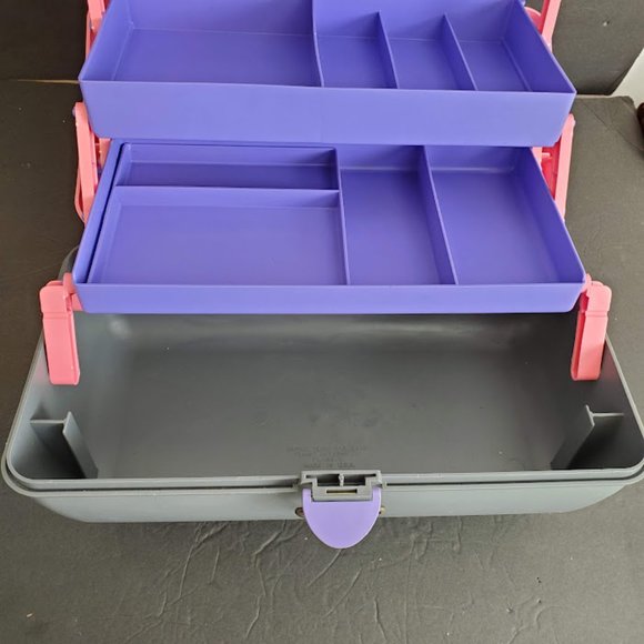 Caboodles Makeup Caboodles Pink Gray Purple Makeup Train Travel